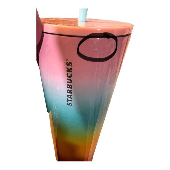 Starbucks Limited Edition 2019 RARE Rainbow 24oz Stainless Steel Tumbler NWT - Picture 6 of 6